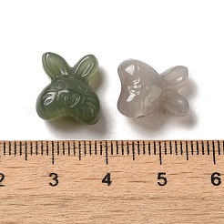 天然ネフライト翡翠/和田翡翠ビーズ  兎  14x12x7mm  穴：1mm&nbsp;G-L592-02