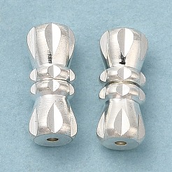 真鍮製ネジ式クラスプ  銀  10~11.5x4.5~5mm&nbsp;KK-TAC0003-05S