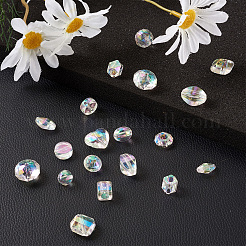 150Pcs 15 Style Transparent Acrylic Beads&nbsp;TACR-YS0001-06