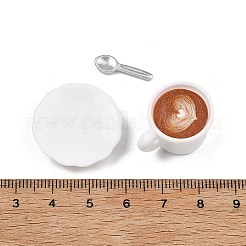 Coffee Cup and Plate Spoon Resin Miniature Ornaments&nbsp;DOLL-F001-02B