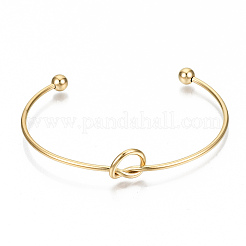 304 Stainless Steel Love Knot Cuff Bangle Making&nbsp;LS-MAK-S073-001G