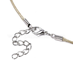 Waxed Cotton Cord Necklace Making&nbsp;MAK-S034-024
