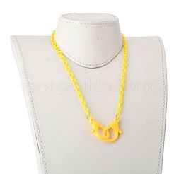 Personalized ABS Plastic Cable Chain Necklaces&nbsp;NJEW-JN02996-01