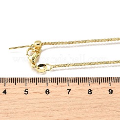 1.5mm 真鍮ベネチアンチェーン調節可能なスライダーネックレス  鉛フリー＆カドミウムフリー  長持ちメッキ  ラックめっき  18KGP本金メッキ  17.72インチ（45cm）&nbsp;X-NJEW-M108-07G