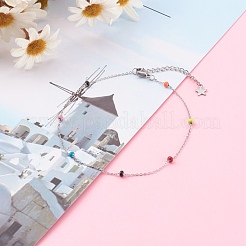 Stainless Steel Satellite Chain Anklets&nbsp;AJEW-AN00423