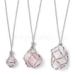 Tarnish Resistant 304 Stainless Steel Macrame Pouch Empty Stone Holder for Pendant Necklaces Making&nbsp;NJEW-JN04441-02