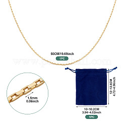 Brass Box Chain Necklace&nbsp;NJEW-TA0001-16