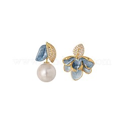 Alloy & Rhinestone & Plastic Pearl Stud Earrings&nbsp;WG6922F-01