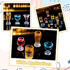 45Pcs 9 Styles Wine Transparent Resin Cabochons&nbsp;CRES-CJZ0009-02