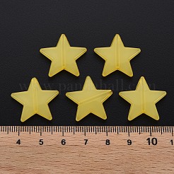 模造ゼリーアクリルビーズ  スター  きいろ  20.5x22x5mm  穴：1.8mm&nbsp;X-MACR-S373-90-E07