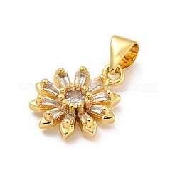 Rack Plating Brass Micro Pave Cubic Zirconia Pendants&nbsp;KK-G513-02G
