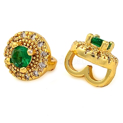 Brass Micro Pave Cubic Zirconia Clasps&nbsp;KK-Z089-08G
