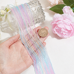 20 Strands Transparent Gradient Color Glass Beads Strands&nbsp;GLAA-GA0001-79B