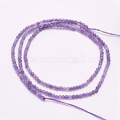 Natural Amethyst Beads Strands&nbsp;G-G663-17-4mm
