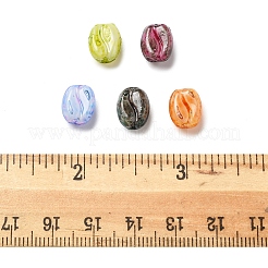 40Pcs 5 Colors Baking Paint Glass Seed Beads&nbsp;GLAA-FS0002-27