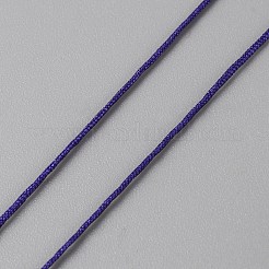 チンロン糸50m  中国語結びコード  編まれたブレスレットのネックレスの作成のため  インディゴ  0.8mm  約54.68ヤード（50m）/ロール&nbsp;OCOR-WH0045-14A