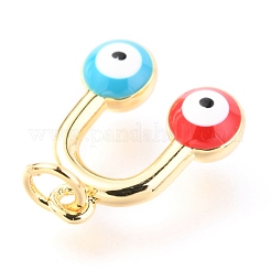 Brass Enamel Pendants&nbsp;KK-Y001-01E-G