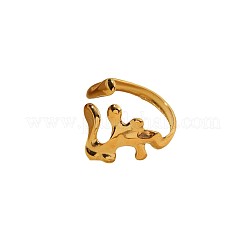 Irregular 304 Stainless Steel Cuff Open Rings&nbsp;WGDA039-02