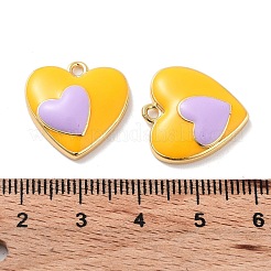 Brass Enamel Pendants&nbsp;KK-F871-35G-01