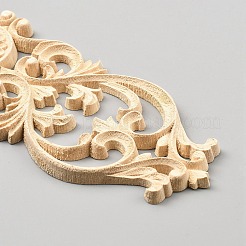 Natural Wood Carved Onlay Applique Craft&nbsp;AJEW-WH20007-01