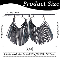 Imitation Leather Tassel Chain Belt&nbsp;AJEW-WH20006-20