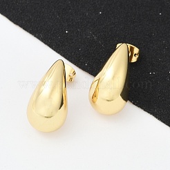 Rack Plating Brass Teardrop Stud Earrings&nbsp;EJEW-R150-05G