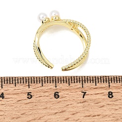 Brass Micro Pave Cubic Zirconia Cuff Open Rings&nbsp;CU-CBAE7DF-43G