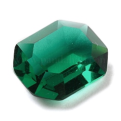 ポイントガラスラインストーンカボション  長方形  多面カット  ミックスカラー  10x8x4.5~5mm&nbsp;GLAA-B012-17A