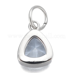 304 Stainless Steel Cubic Zirconia Pendant&nbsp;ZIRC-P080-B06