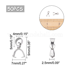 304 Stainless Steel Pendant Pinch Bails&nbsp;STAS-UN0010-40