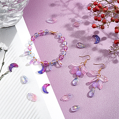 90個3スタイルのガラスチャーム  金箔  ミックス型  ミックスカラー  30個/スタイル&nbsp;GLAA-AR0001-21