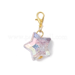 Acrylic Star Pendant Decorations&nbsp;HJEW-JM03385