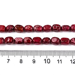 ナチュラルインペリアルジャスパービーズ連売り  染め  直方体の  ファイヤーブリック  6.5~7.5x5~6x5~6mm  穴：0.8mm  約53~60個/連  15.55~15.87インチ（39.5~40.3cm）&nbsp;G-N342-62E