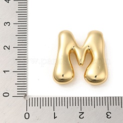 真鍮製ペンダント  18KGP本金メッキ  文字m  22.5x21.6x7mm  穴：2.9x2mm&nbsp;KK-O145-01M-G