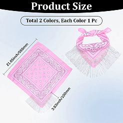 2Pcs 2 Colors Versatile Outdoor Cycling Bandana for Women&nbsp;OHAR-CY0001-21B