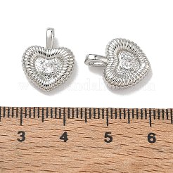 Brass Micro Pave Clear Cubic Zirconia Pendants&nbsp;CU-CBA6E4E-19P-A