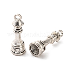 合金のチベット風チャーム  チェスのチャーム  アンティークシルバー  女王  22.5x8mm  穴：1.7mm&nbsp;FIND-E061-01AS-B