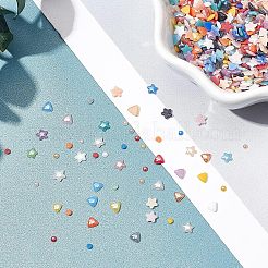 1650Pcs 3 Style Half Round & Star & Triangle Glass Cabochons&nbsp;MRMJ-OC0002-74