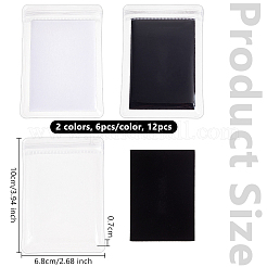 12Pcs 2 Colors Rectangle Transparent PVC Plastic Gift Packaging Resealable Bags&nbsp;ABAG-OC0001-15