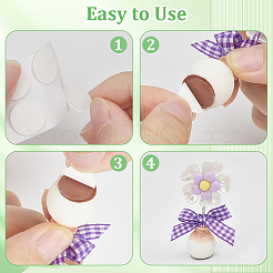 5Pcs 5 Colors Cute Plastic Shaking Head Flower Ornament&nbsp;AJEW-CN0006-02