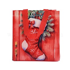 Rectangle Christmas No Woven Fabric Printed Tote Bags&nbsp;ABAG-P015-03B
