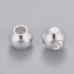 201ステンレスビーズ  ラウンド  銀  8x6.5mm  穴：3mm&nbsp;STAS-K210-42F-S