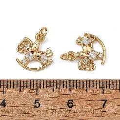 SHEGRACE Brass Pave Clear Cubic Zirconia Charms&nbsp;XGRQ4D438-658G
