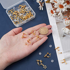 Brass Screw On Clip-on Earring Findings&nbsp;KK-ME0001-87