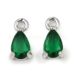 Brass Micro Pave Cubic Zirconia Pendants&nbsp;KK-K374-07P