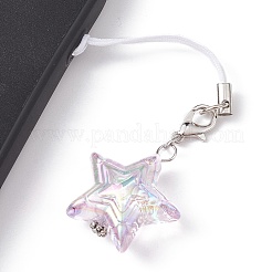Transparent Acrylic Star Mobile Strap&nbsp;HJEW-JM01228