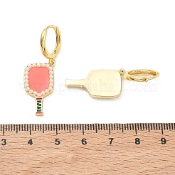 Brass Dangle Hoop Earrings for Women&nbsp;EJEW-A168-08G