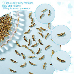 200Pcs Tibetan Style Alloy Fairy Wing Beads&nbsp;TIBEB-GO0001-09