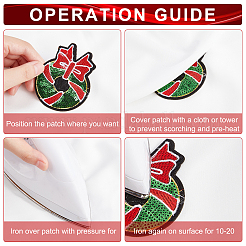 20Pcs 5 Style Computerized Embroidery Cloth Iron on/Sew on Sequins Patches&nbsp;DIY-GF0005-73