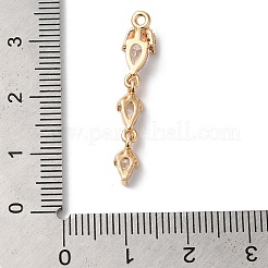 真鍮製チャーム  ガラスと  苺  ゴールドカラー  30x6x4mm  穴：1.2mm&nbsp;KK-C062-073G